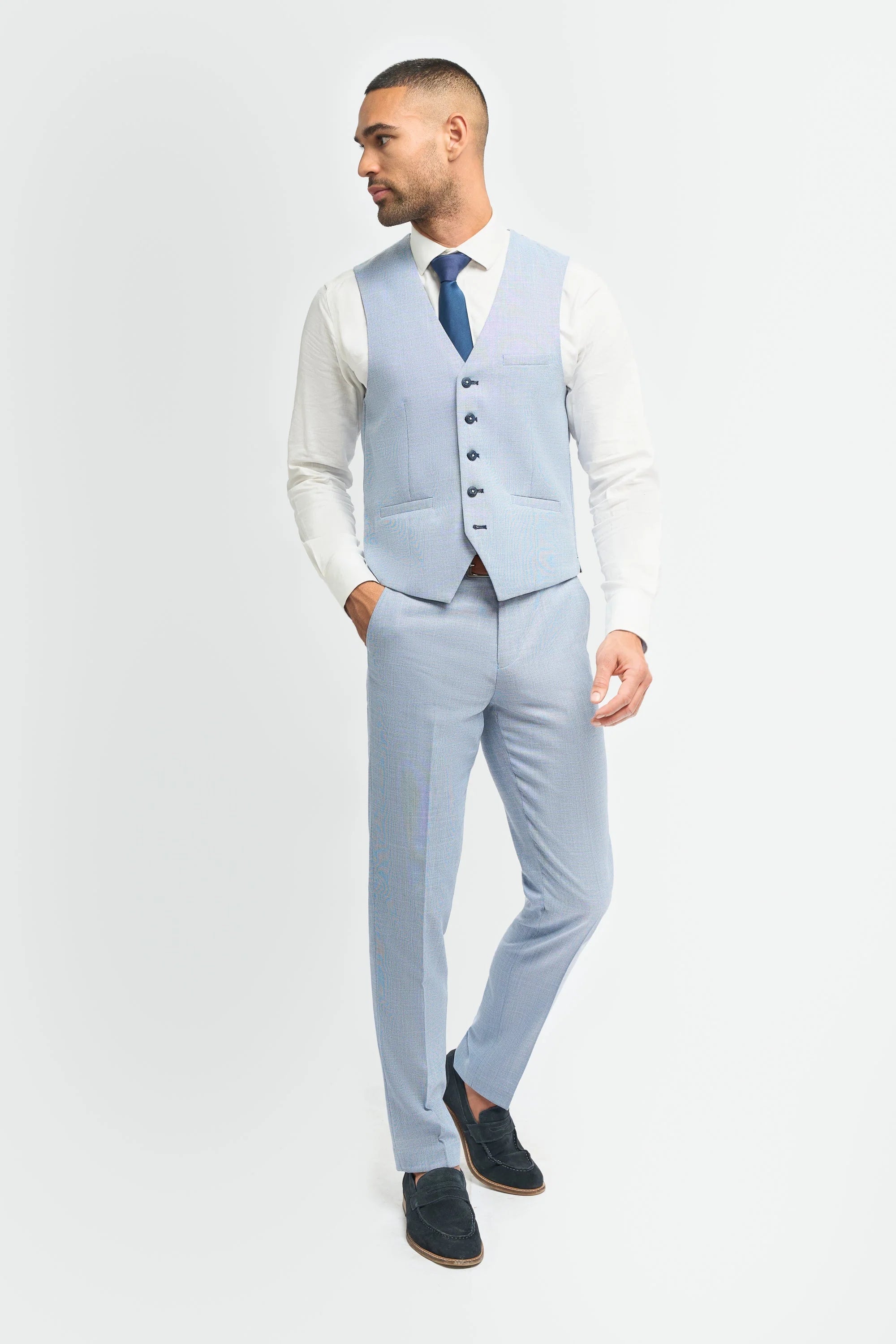 Miami - Men's Summer Light Blue Waistcoat