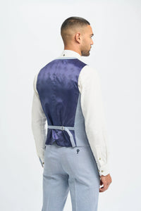 Miami - Men's Summer Light Blue Waistcoat