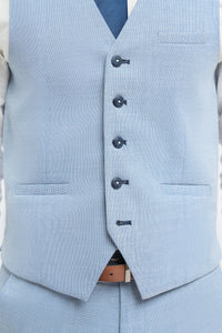 Miami - Men's Summer Light Blue Waistcoat
