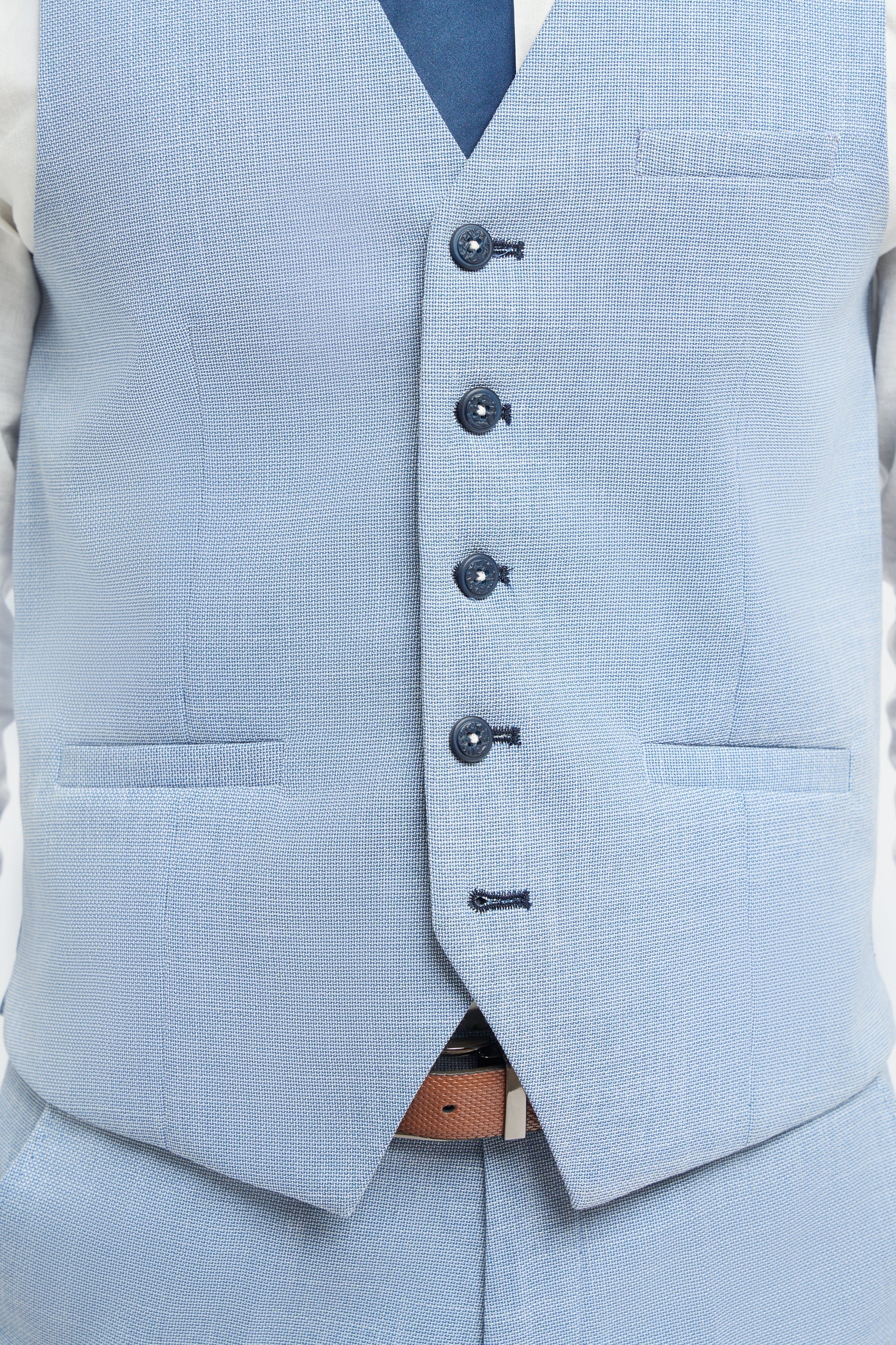 Miami - Men's Summer Light Blue Waistcoat