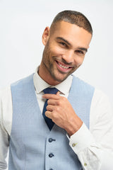 Miami - Men's Summer Light Blue Waistcoat