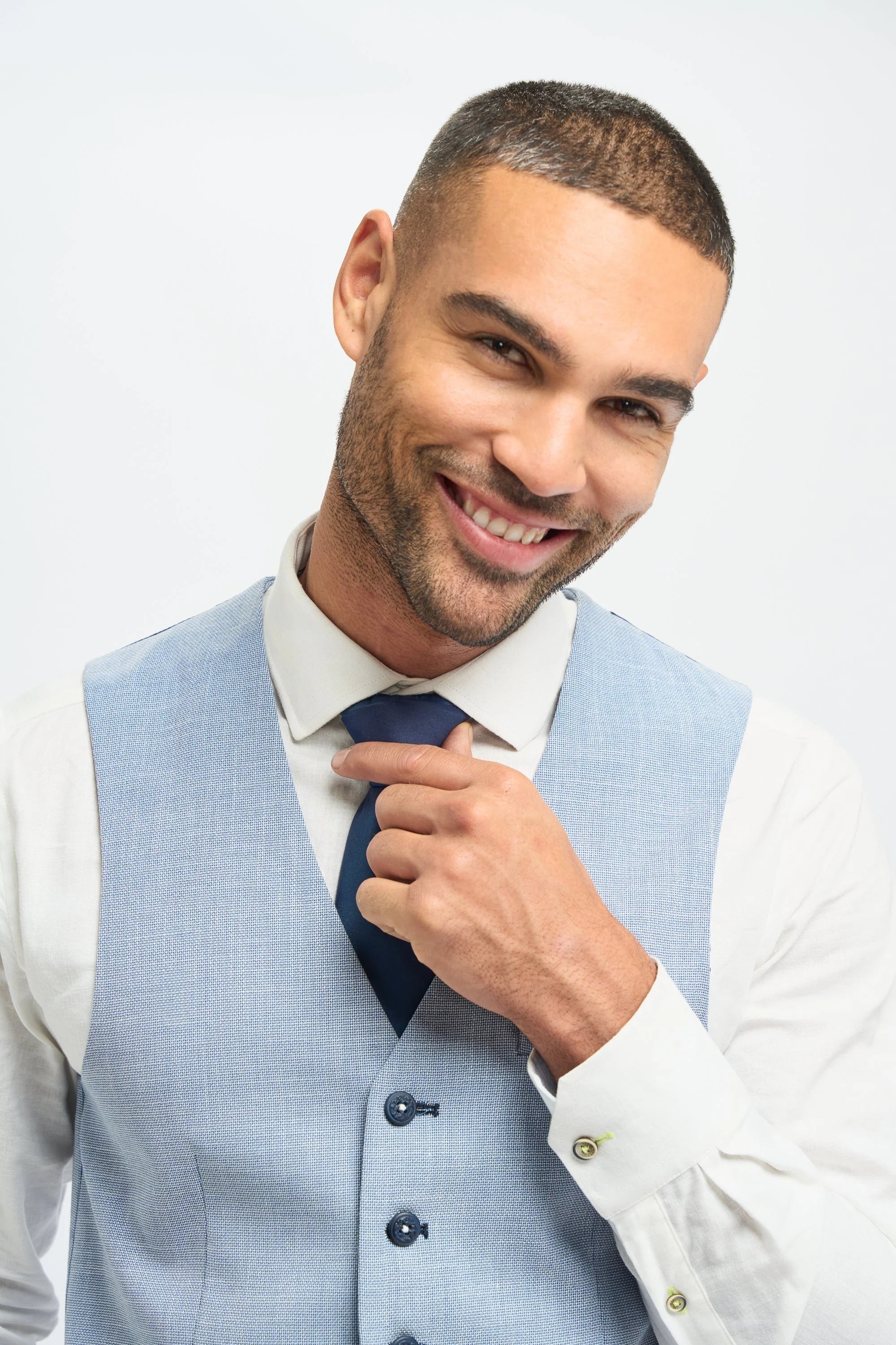 Miami - Men's Summer Light Blue Waistcoat