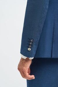 Mens Blue Summer Linen Suit