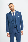 Mens Blue Summer Linen Suit