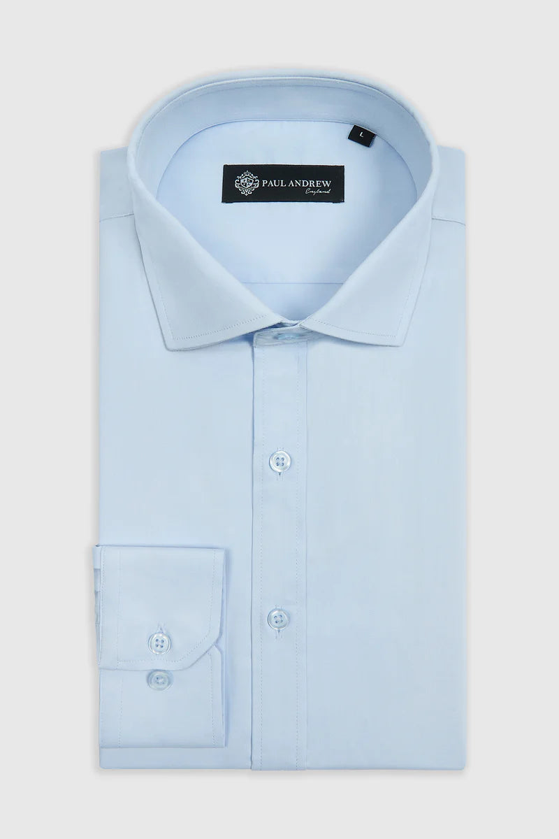 Men's Classic Double Cuff Cutaway Collar Dress Shirt - Blue