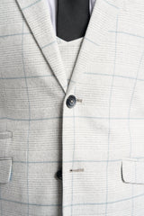 Light Grey Check 3 Piece Suit