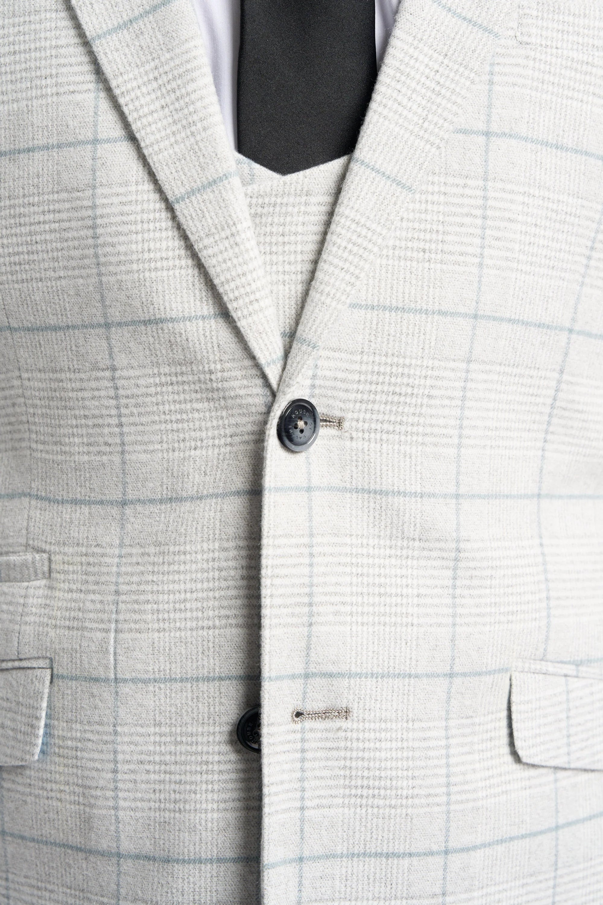 Light Grey Check 3 Piece Suit