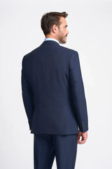 Mens Navy Blue Tailored Fit Suit
