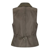 TPSTZ71 - Women's Olive Green Tweed Waistcoat
