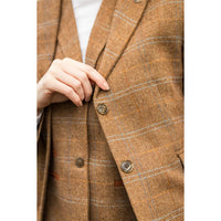 TPSTZ73 - Women's Oak Brown Tweed Waistcoat