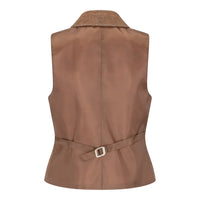 TPSTZ73 - Women's Oak Brown Tweed Waistcoat