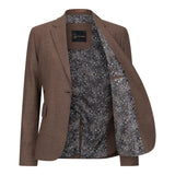 TPW50 - Women's Brown 3 Piece Prince Of Wales Check Suit