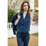TPW52 - Women's Navy 3 Piece Prince Of Wales Check Suit