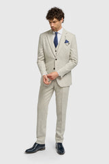 Thomas - Men’s Grey 3 Piece Wool Blend Tweed Suit