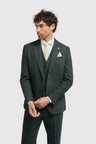 Thomas - Olive Green 3 Piece Wool Blend Tweed Suit