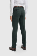 Thomas - Olive Green 3 Piece Wool Blend Tweed Suit