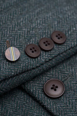 Thomas - Olive Green 3 Piece Wool Blend Tweed Suit