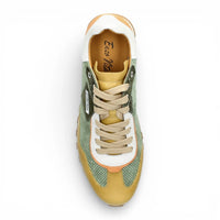 Aglae 02 - Men's Green Beige Leather Sneakers