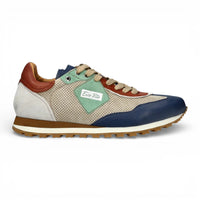 Aglae 02 - Men's Grey Blue Leather Sneakers