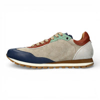Aglae 02 - Men's Grey Blue Leather Sneakers