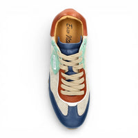 Aglae 02 - Men's Grey Blue Leather Sneakers