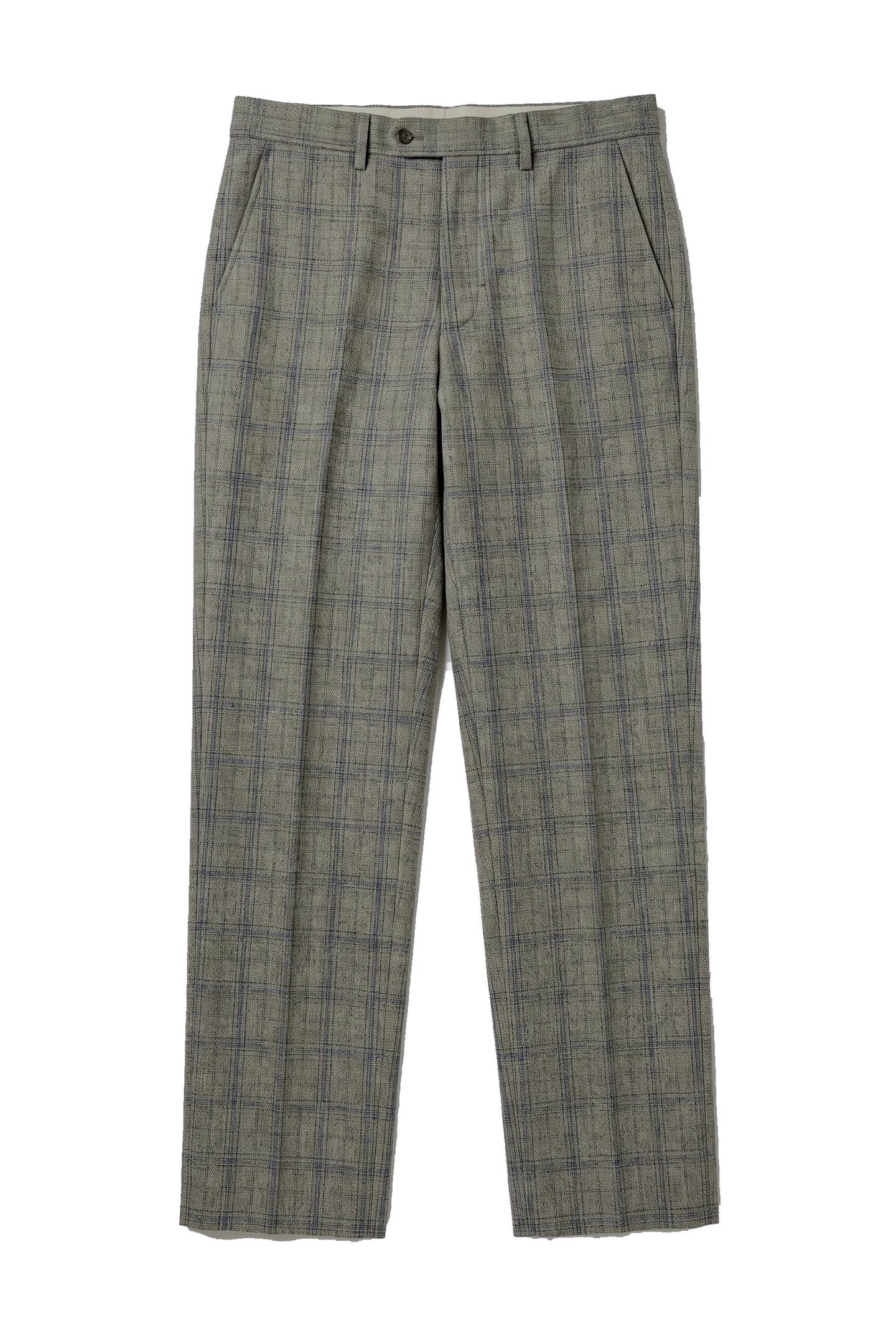 Andrew - Men's Grey Checked Trousers
