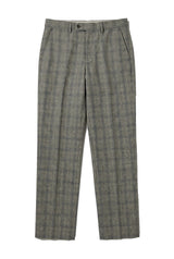 Andrew - Men's Grey Checked Trousers