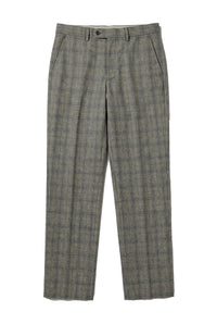 Andrew - Men's Grey Checked Trousers