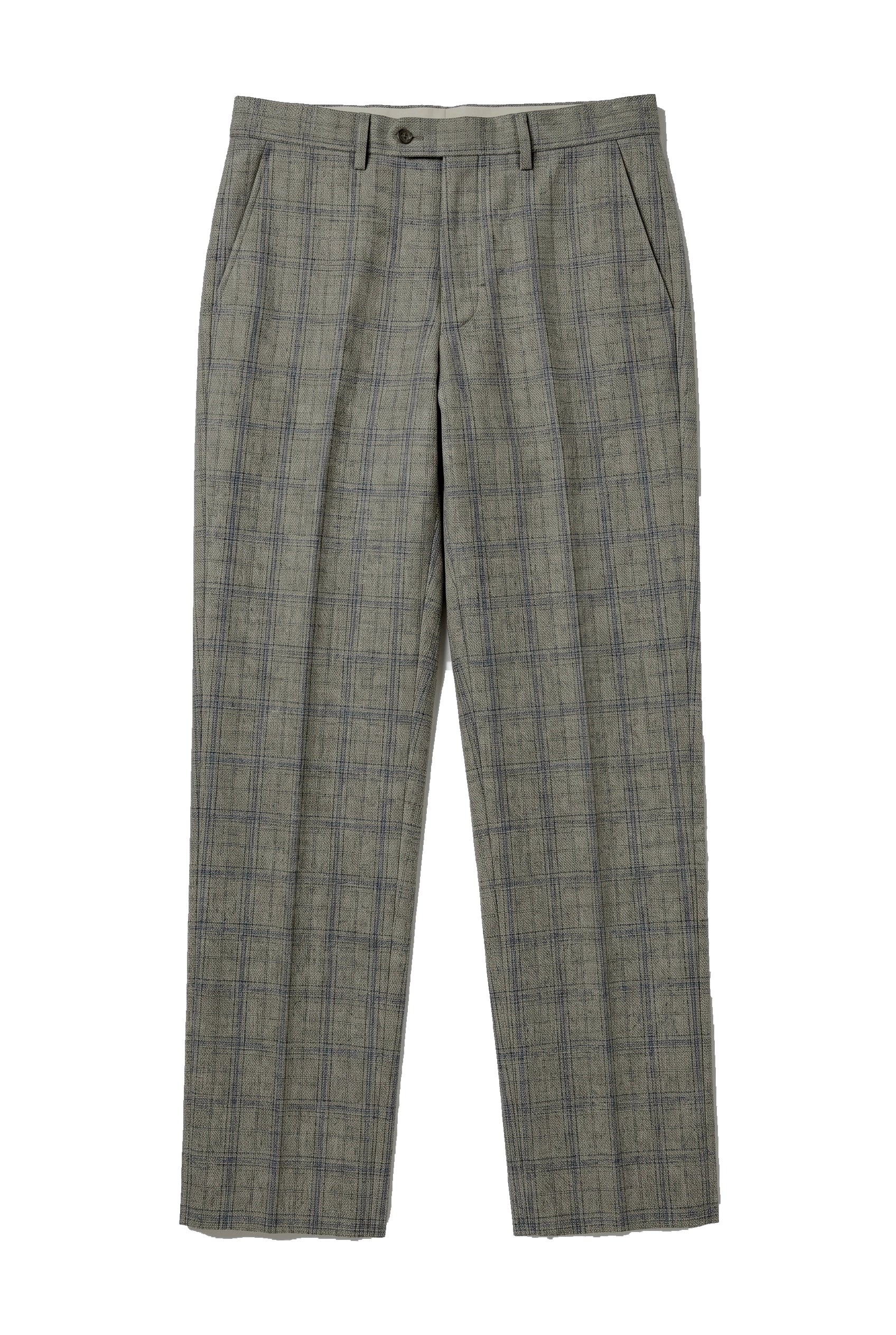 Andrew - Men's Grey Checked Trousers