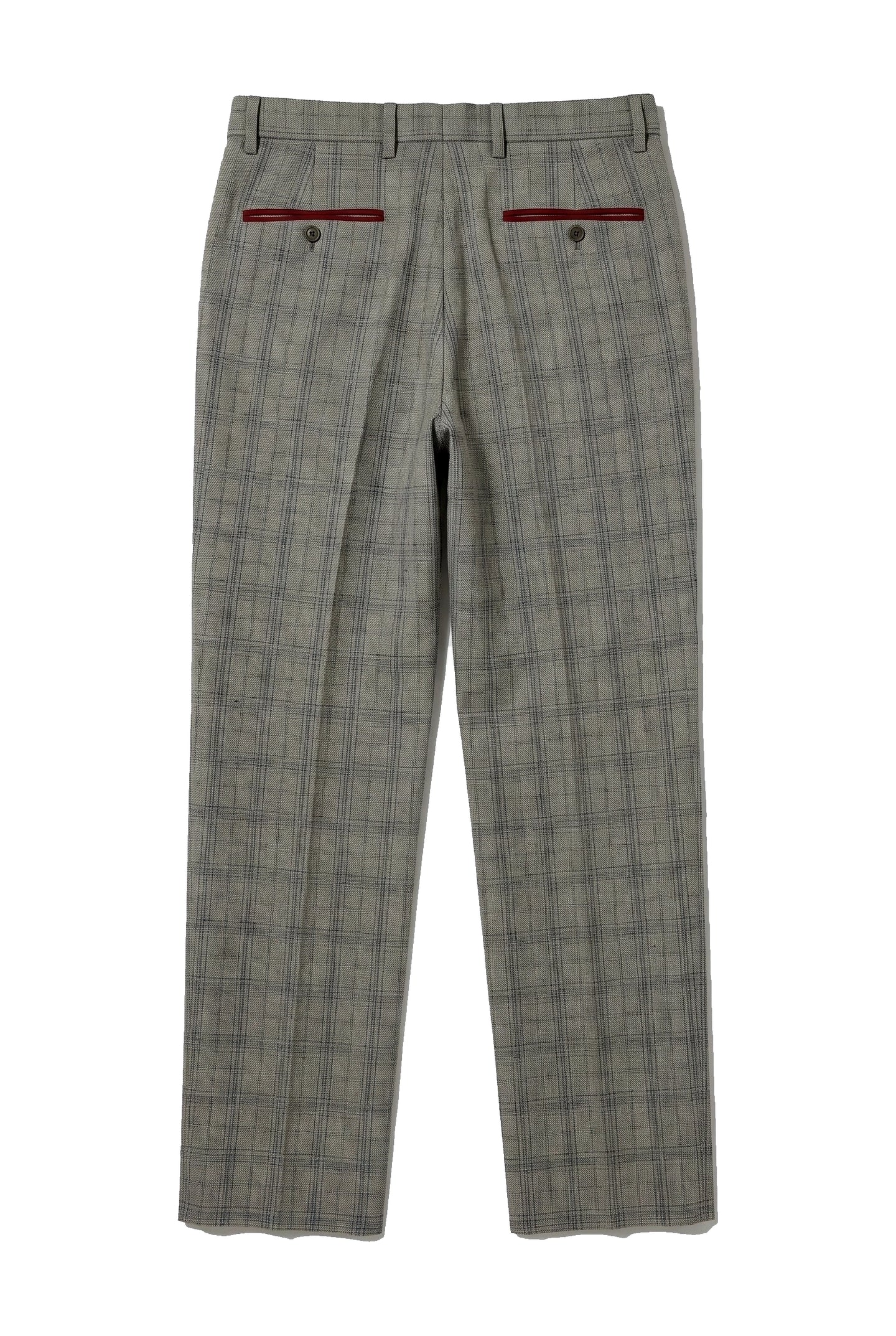 Andrew - Men's Grey Checked Trousers
