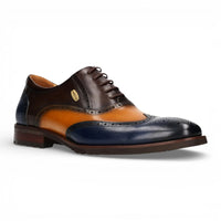 Antonin 01 - Men's Blue Brown Leather Oxford Shoes