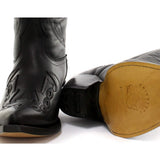 Mens Cowboy Boots Pointed Black Brown Grinders Arizona Real Leather Western Cuban