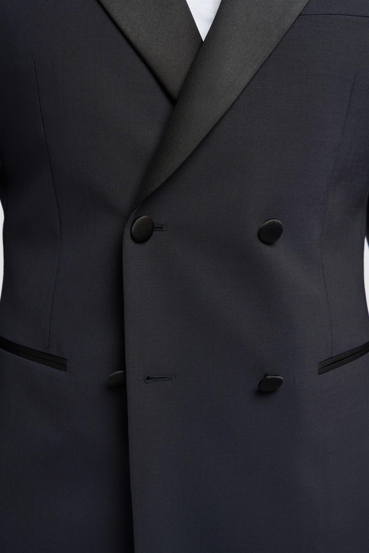 Aspen - Men's Navy Double Breasted Tuxedo Blazer