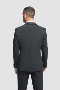 Aspen - Men's Black Tuxedo 2 Piece Wedding Suit