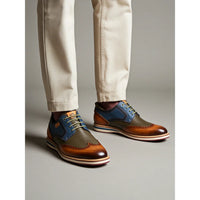 Avila - Men’s Brandy Brown Lace Up Leather Brogue