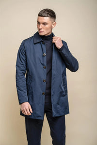 Barracuda - Men's Lightweight Classic Trench Coat Navy
