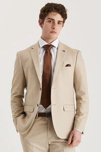Belmont - Men's Beige Tailored Fit Blazer