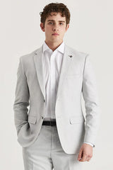 Belmont - Men's Silver Tailored Fit Blazer