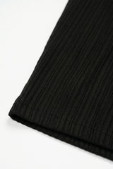 Black Ribbed Classic TShirt for Men