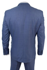Mens Light Blue 3 Piece Suit, Tailored Fit