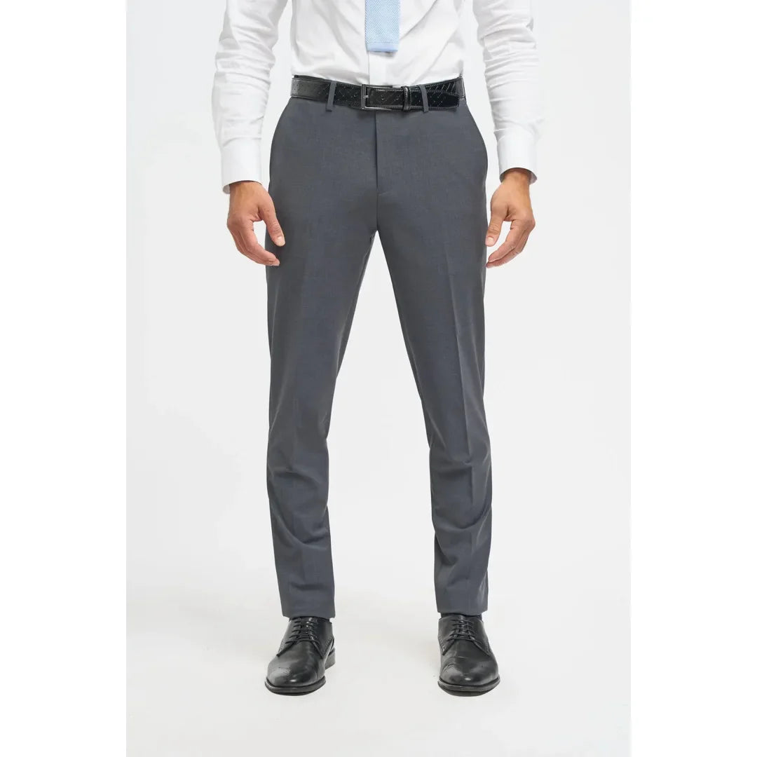 Bond - Men's Charcoal Formal Trousers