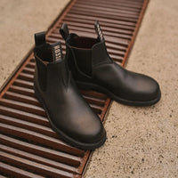 Booma 607 - Black Leather Chelsea Boots