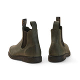 Booma 607 - Olive Green Leather Chelsea Boots