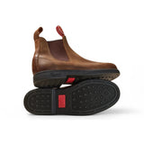 Booma 607 - Tan Brown Leather Chelsea Boots