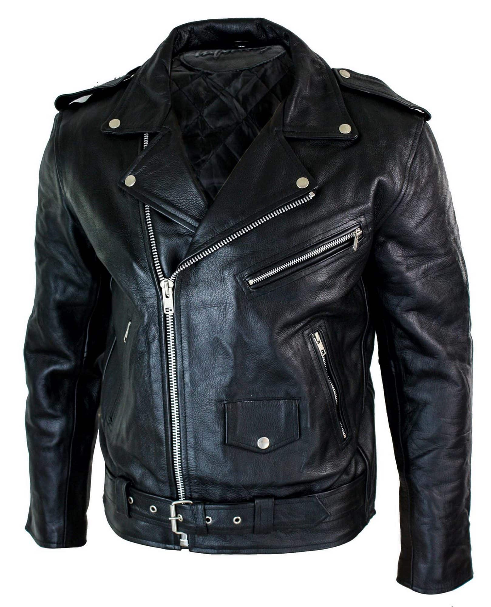 Real Leather Brando Hide Mens Cow Hide Original Cross Zip Brando
