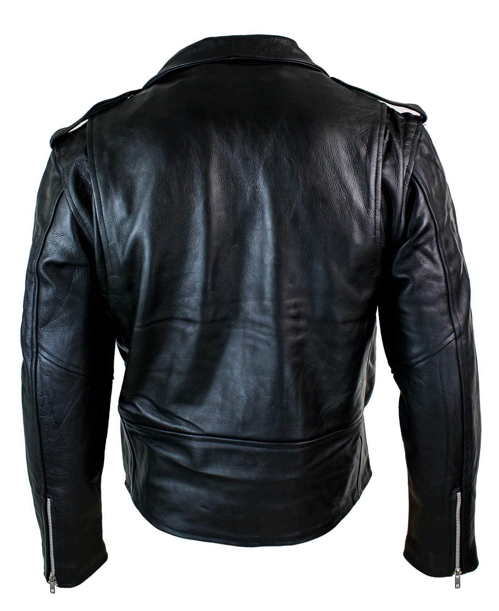 Real Leather Brando Hide Mens Cow Hide Original Cross Zip Brando