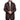 Men's Brando Mac Burgundy Overcoat Jacket High Collar Zip Button 3/9