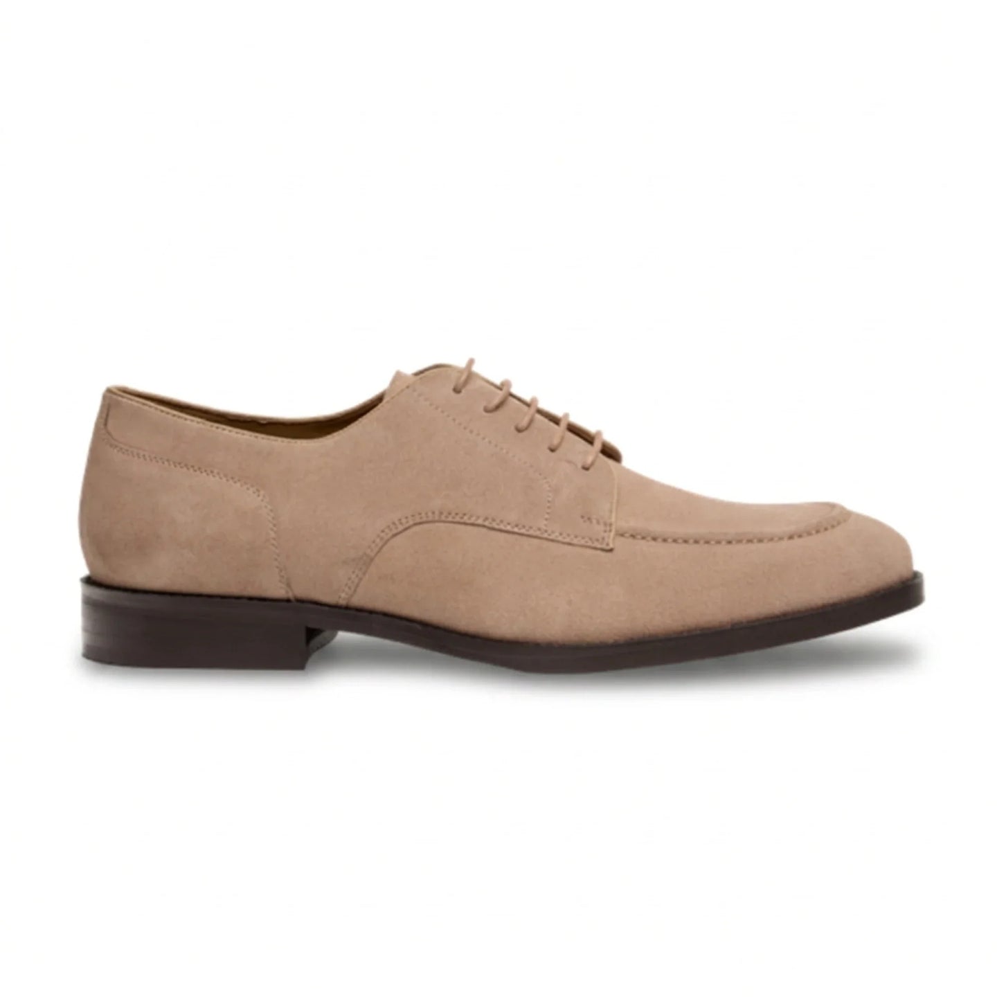 Brera - Men's Sand Suede Classic Lace-Up Derby Shoes