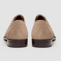Brera - Men's Sand Suede Classic Lace-Up Derby Shoes
