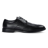 Cambridge - Men's Black Wingtip Brogue Derby Shoes